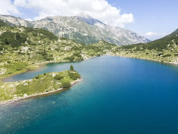 Vista Aérea Del Lago Fish Banderitsa Montaña Pirin Bulgaria —  Fotos de Stock