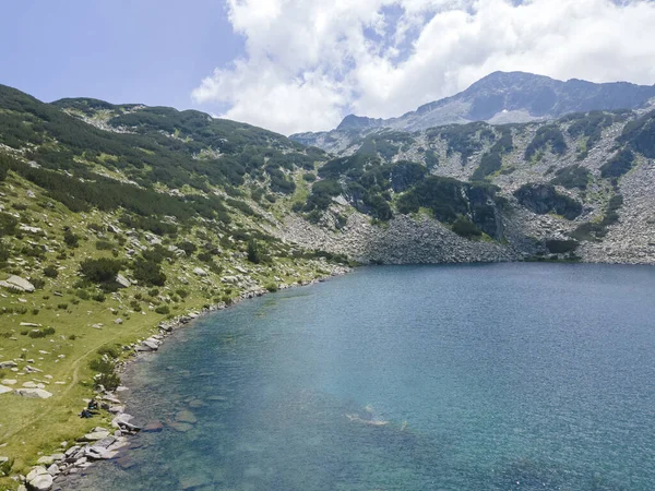 Вид Воздуха Озеро Фиш Бандерица Гора Пирин Болгария — стоковое фото