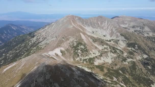 Vue Aérienne Pic Musala Montagne Rila Bulgarie — Video