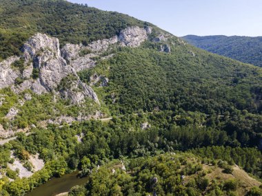 Iskar Nehri Boğazı, Balkan Dağları, Bulgaristan 'ın hava manzarası