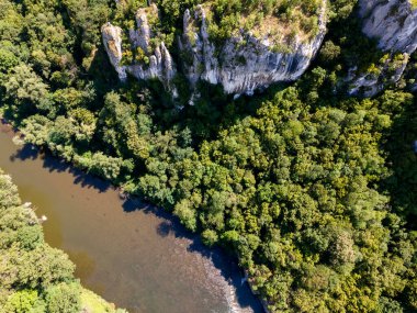 Iskar Nehri Boğazı, Balkan Dağları, Bulgaristan 'ın hava manzarası