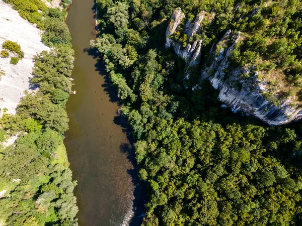 Vista Aérea Garganta Del Río Iskar Montañas Los Balcanes Bulgaria — Foto de Stock