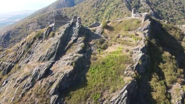 Veduta Aerea Delle Rovine Anevsko Kale Fortress Sopot Regione Plovdiv — Video Stock