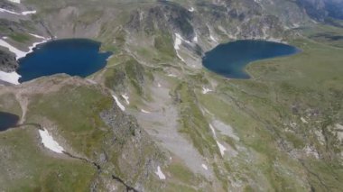 Yedi Rila Gölünün havadan görünüşü, Rila Dağı, Bulgaristan