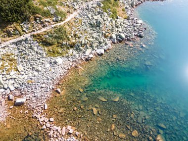 Musalenski göllerinin havadan görünüşü, Rila dağı, Bulgaristan