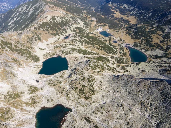 保加利亚Rila山Musalenski湖的空中景观 — 图库照片