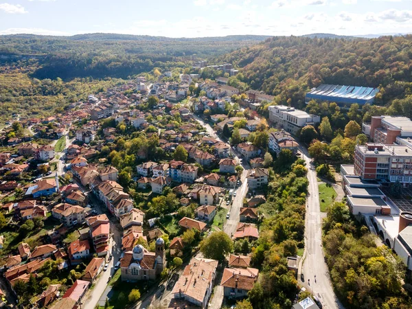 Fantastisk Antenn Panorama Över Staden Veliko Tarnovo Bulgarien — Stockfoto