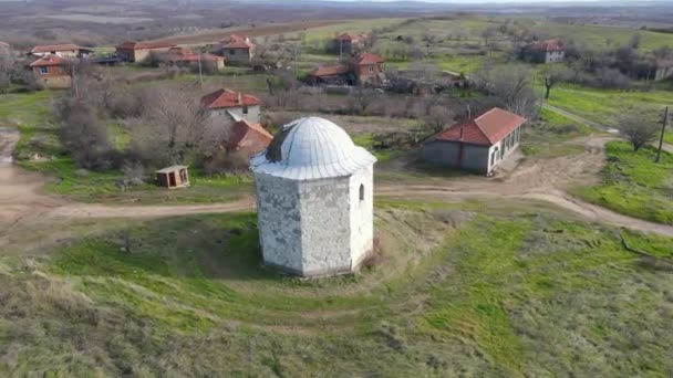 Flygfoto Över Sextonde Århundradet Ottomanska Grav Hazar Baba Hazar Baba — Stockvideo