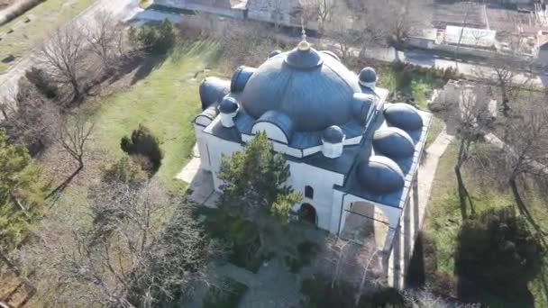 Vista Aérea Iglesia Uzundzhovo Región Haskovo Bulgaria — Vídeo de stock