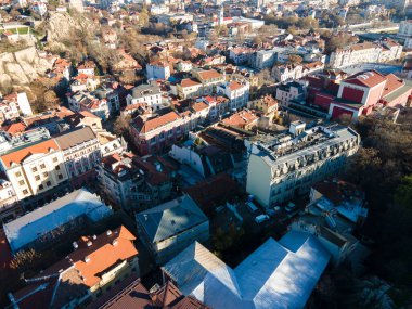 Bulgaristan 'ın Filibe kentinin şaşırtıcı hava manzarası