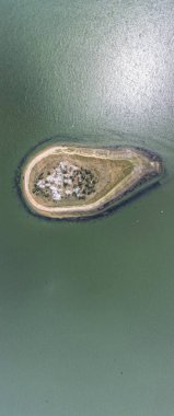 Bulgaristan 'ın Pazardzhik bölgesinin Batak Barajı' nın hava panoramik manzarası