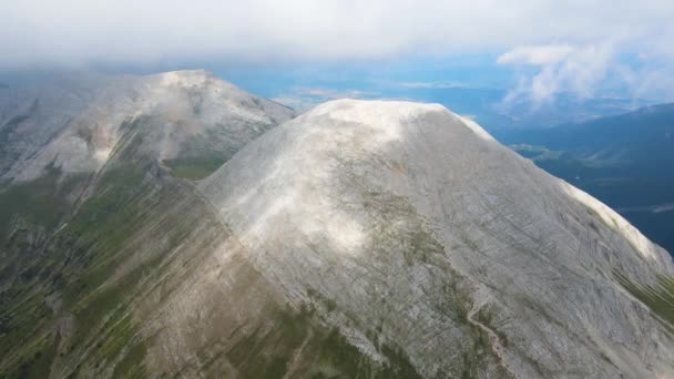 保加利亚皮林山Vihren峰的空中景观 — 图库视频影像