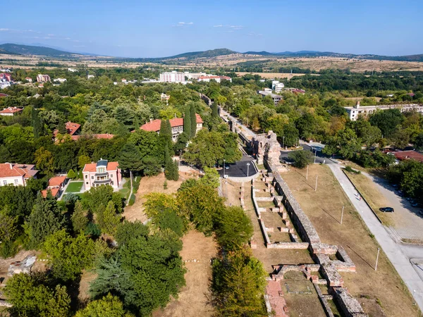 Vista Aérea Cidade Hisarya Região Plovdiv Bulgária — Fotografia de Stock