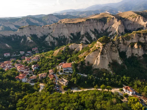 Légi Felvétel Történelmi Város Melnik Blagoevgrad Régió Bulgária — Stock Fotó