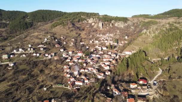 Flygfoto Över Byn Borovo Plovdiv Region Bulgarien — Stockvideo