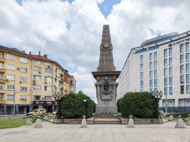 SOFIA, BULGARIA - MARCH 7, 2019:  Monument to Bulgarian revolutionary and national hero Vasil Levski in city of Sofia, Bulgaria