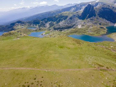 Yedi Rila Gölü, Rila Dağı, Bulgaristan 'ın şaşırtıcı hava manzarası