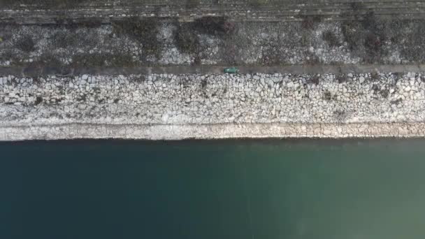 Вид Повітря Водосховище Огоста Монтана Болгарія — стокове відео