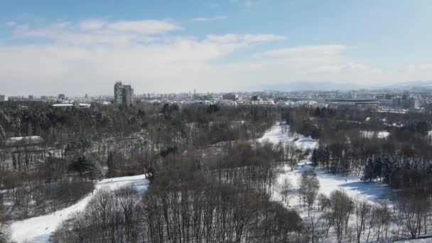 Panorama Parku Południowego Lotu Ptaka Sofia Bułgaria — Wideo stockowe