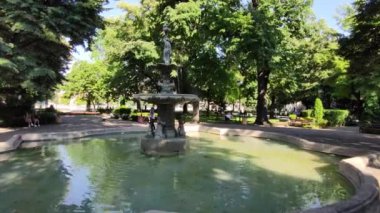 PLOVDIV, BULGARIA - 20 Temmuz 2020: Bulgaristan 'ın Filibe kentindeki Çar Simeon Bahçesi Panoraması 