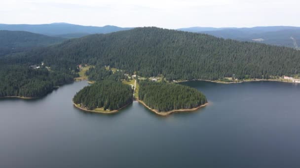 Flygfoto Över Golyam Beglik Reservoir Pazardzhik Region Bulgarien — Stockvideo