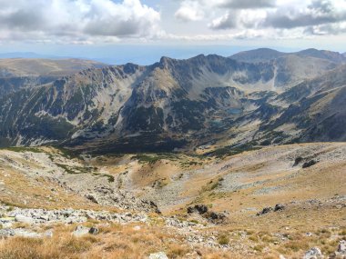 Musala zirvesinden inanılmaz manzara, Rila dağı, Bulgaristan