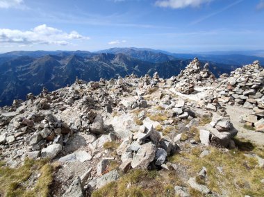Musala zirvesinden inanılmaz manzara, Rila dağı, Bulgaristan