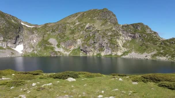 Letecký Pohled Sedm Jezer Rila Rila Mountain Bulharsko — Stock video