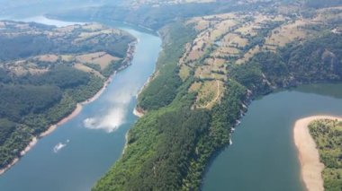 Bulgaristan 'ın başkenti Arda Nehri' nin şaşırtıcı havacılık manzarası