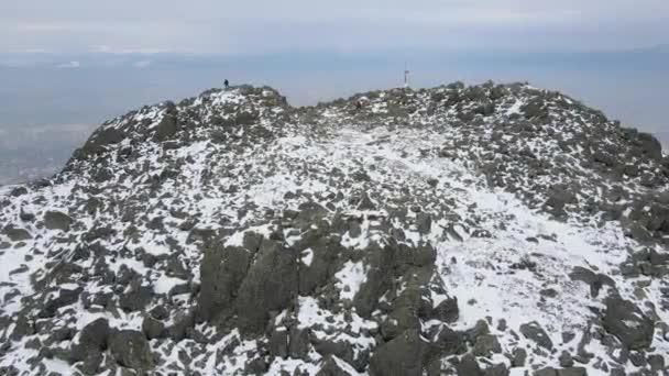 Bulgaristan 'ın Vitosha Dağı' ndaki Sofya ve Kamen Del Peak kentinin hava manzarası