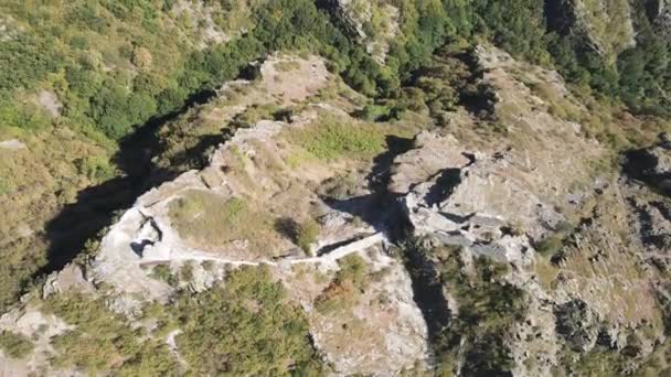 Flygfoto Över Ruiner Anevsko Kale Fästning Sopot Plovdiv Region Bulgarien — Stockvideo