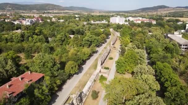 Letecký Pohled Město Hisarya Plovdivský Kraj Bulharsko — Stock video