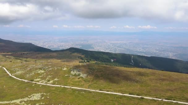 Increíble Otoño Aéreo Montaña Vitosha Bulgaria — Vídeos de Stock