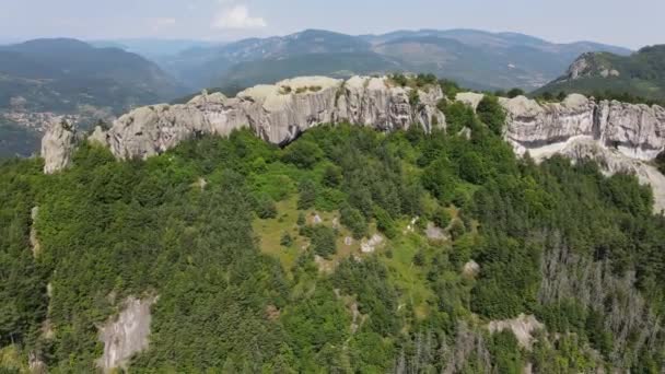 Vedere Aeriană Belintash Sanctuar Antic Dedicat Zeului Sabazios Din Munții — Videoclip de stoc