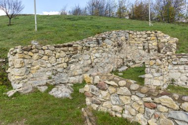 Bulgaristan 'ın Montana kentindeki Antik Kale Kalıntıları Castra ad Montanensium