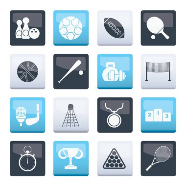 Spor ekipmanları simgeleri - vektör simgesi seti