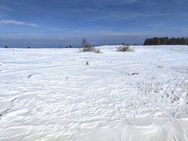 Bulgaristan 'ın Sofya Şehir Bölgesi, Vitosha Dağı' nın İnanılmaz Kış Panoraması