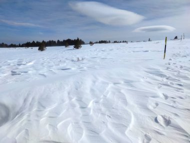 Bulgaristan 'ın Sofya Şehir Bölgesi, Vitosha Dağı' nın İnanılmaz Kış Panoraması