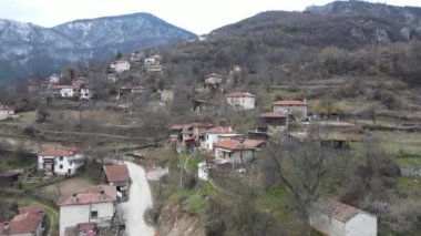 Bulgaristan 'ın Filibe Bölgesi, Yugovo Köyü' nün hava manzarası