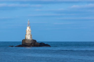 Bulgaristan 'ın Burgaz Bölgesi Ahtopol kentindeki deniz feneri manzarası inanılmaz.