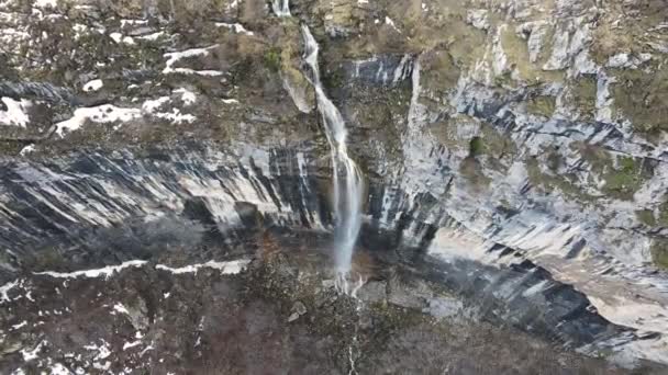 Incredibile Vista Vrachanska Skaklya Cascata Più Alta Dei Balcani Vicino — Video Stock