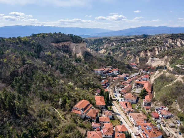 Vista Aérea Cidade Histórica Melnik Região Blagoevgrad Bulgária — Fotografia de Stock