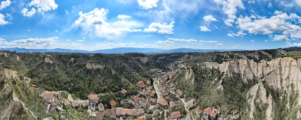 Panorama Aéreo Ciudad Histórica Melnik Región Blagoevgrad Bulgaria — Foto de Stock