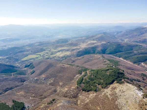 Vue Aérienne Hiver Montagne Konyavska Près Viden Peak Région Kyustendil — Photo