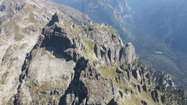 Вид Воздуха Пик Орловец Гора Рила Болгария — стоковое видео