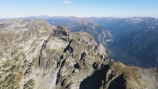 Вид Воздуха Пик Орловец Гора Рила Болгария — стоковое видео