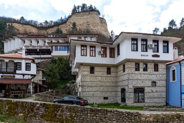 Melnik Bulgaria April 2021 Typical Street Old Houses Historical Town — Stock Photo, Image