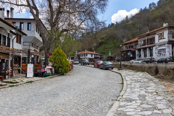 Melnik Bulgaria April 2021 Типова Вулиця Старі Будинки Історичному Місті — стокове фото