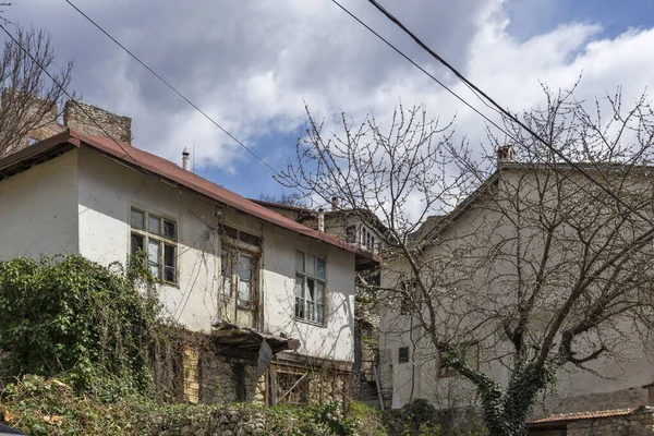 Melnik Bulgária Abril 2021 Rua Típica Casas Antigas Cidade Histórica — Fotografia de Stock