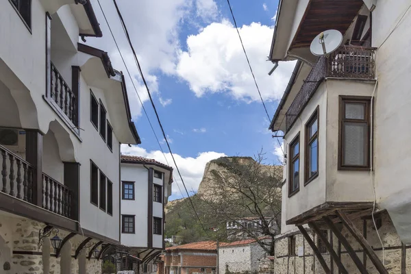 Melnik Bulgaria Aprile 2021 Tipica Strada Vecchie Case Nel Centro — Foto Stock